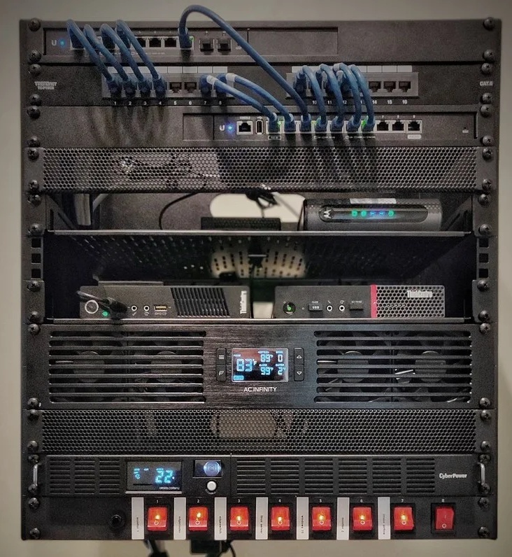 Didn't want to buy a rack (Thank you 3M velcro tape) : r/homelab
